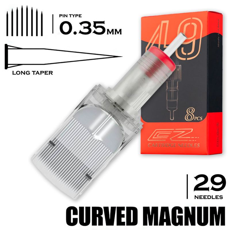 Тату картриджи для плотного ровного покраса EZ Epic Curved Magnum 35/29CMLT 0,35мм - 8шт/уп  #1