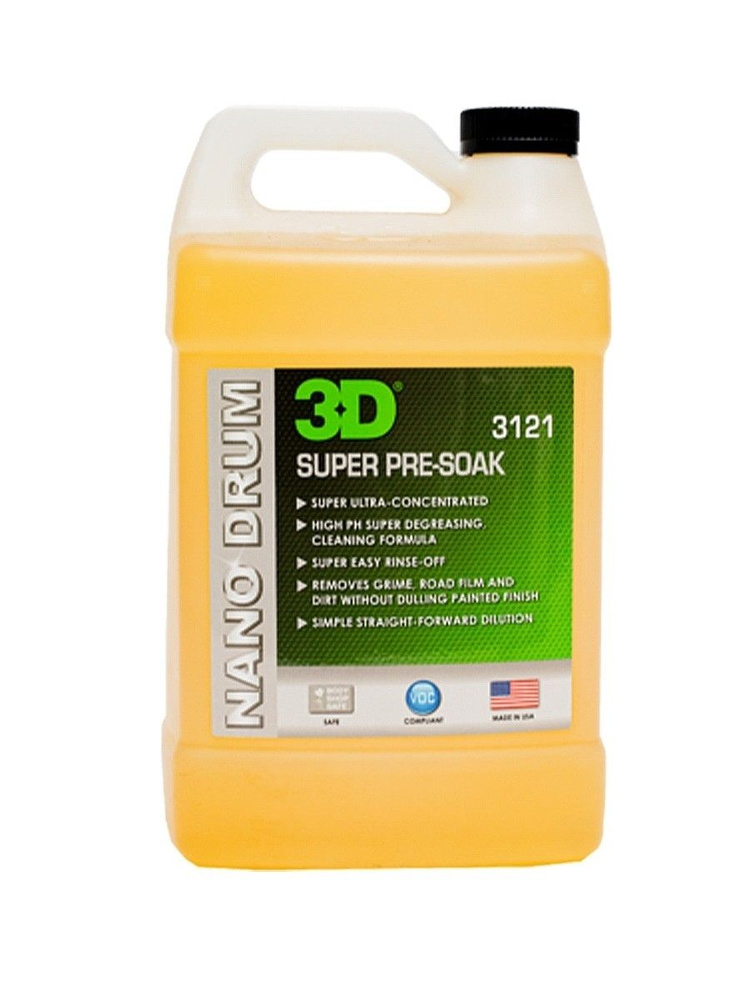 3D Super Pre-Soak - шампунь-обезжириватель с высоким pH 3,78л #1