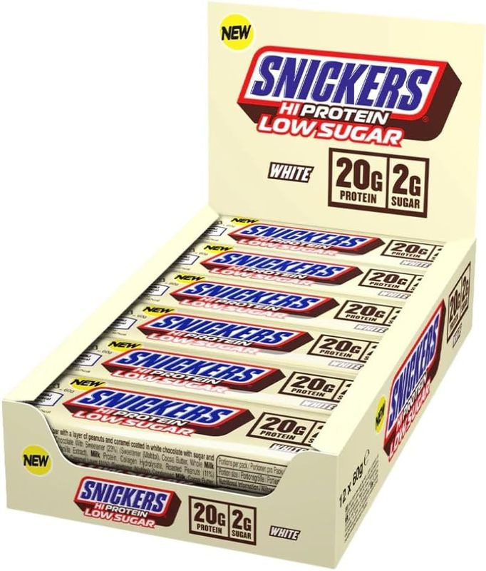 Шоколадно-протеиновые батончики Snickers White Chocolate #1