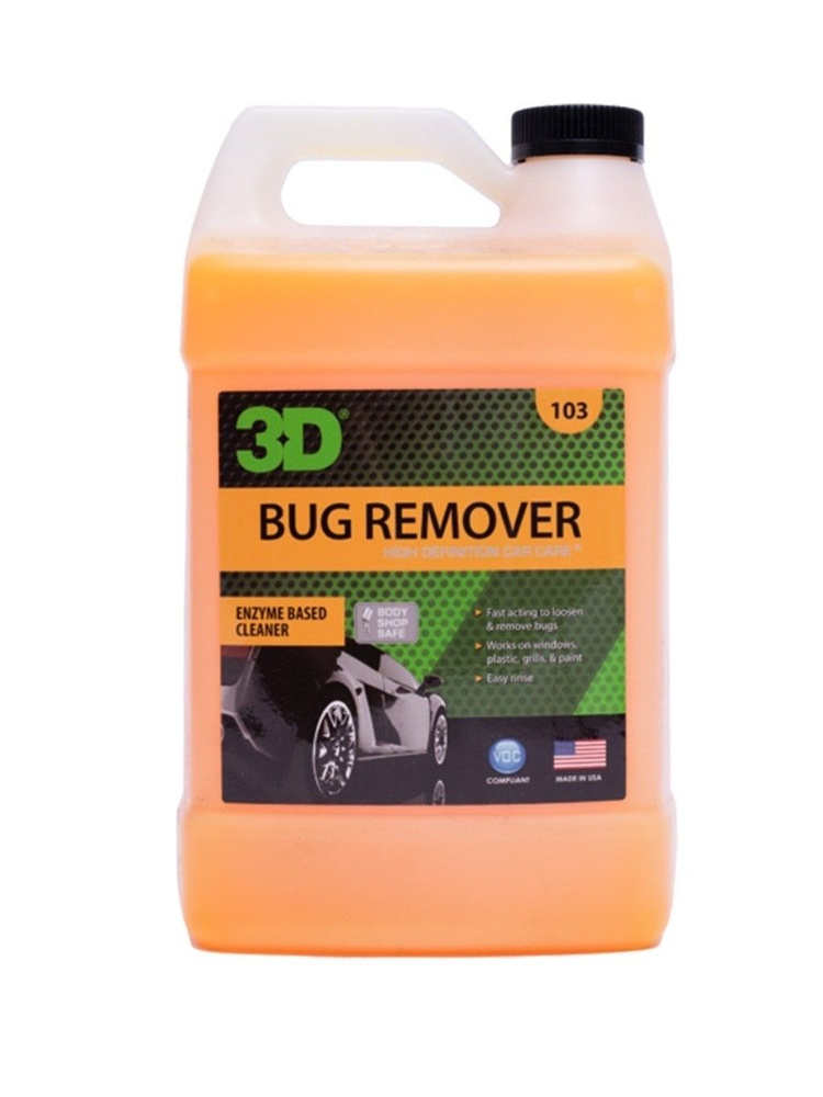 3D Bug Remover - спрей на основе ферментов для удаления пятен от насекомых 3,78л  #1