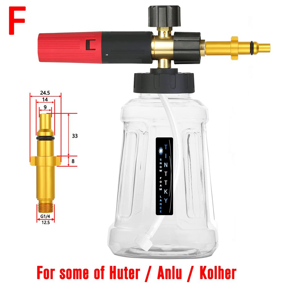 TINTTKYE Мойка высокого давления сопло Пенная насадка (пеногенератор) , с адаптером для Zurb Huter Anlu #1