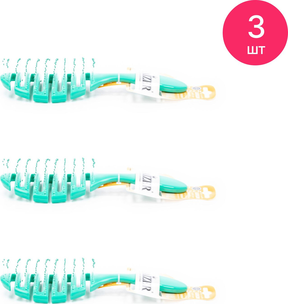 Расческа вентиляционная Kaizer / Кайзер с нейлоновыми зубчиками 22.5см / уход за волосами (комплект из #1