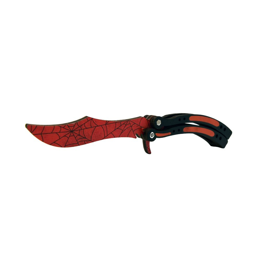 Деревянный нож Бабочка Кровавая паутина Mod.2 EcoToys (OEM) #1