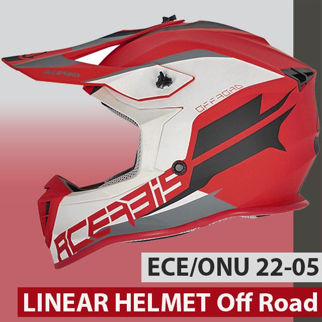 Кроссовый шлем Acerbis LINEAR S(55-56) Red/White глянец #1