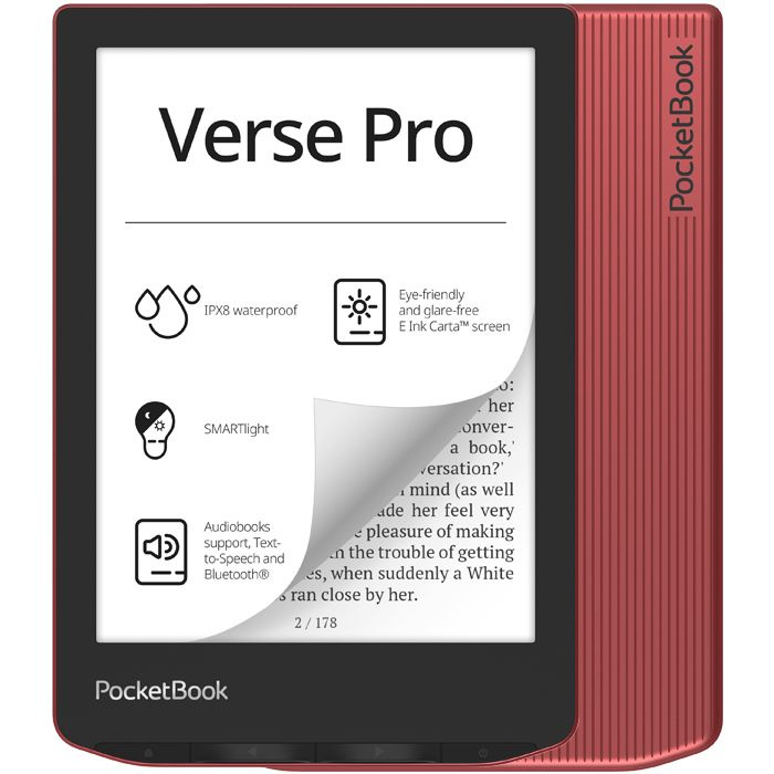Электронная книга PocketBook 634 Verse Pro Passion Red (PB634-3-WW). Товар уцененный  #1