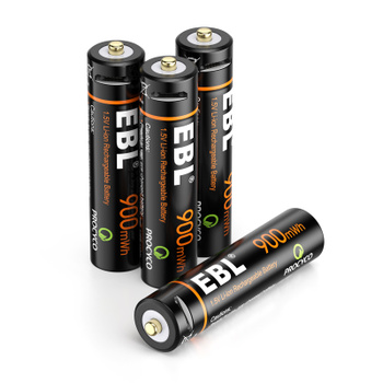 Piles rechargeables NiMH AAA HR03 1.2V 900mAh BL4 DURACELL / MEGA