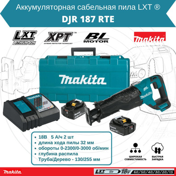 Décapeur Thermique MAKITA DHG180RTJ (2 x 5,0 Ah DC18RC MAKPAC 2)