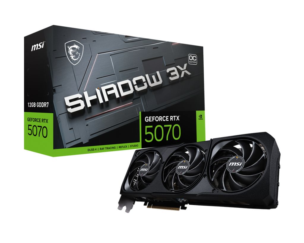 MSIВидеокартаGeForceRTX5070SHADOW3XOC12ГБ(RTX507012GSHADOW3XOC)
