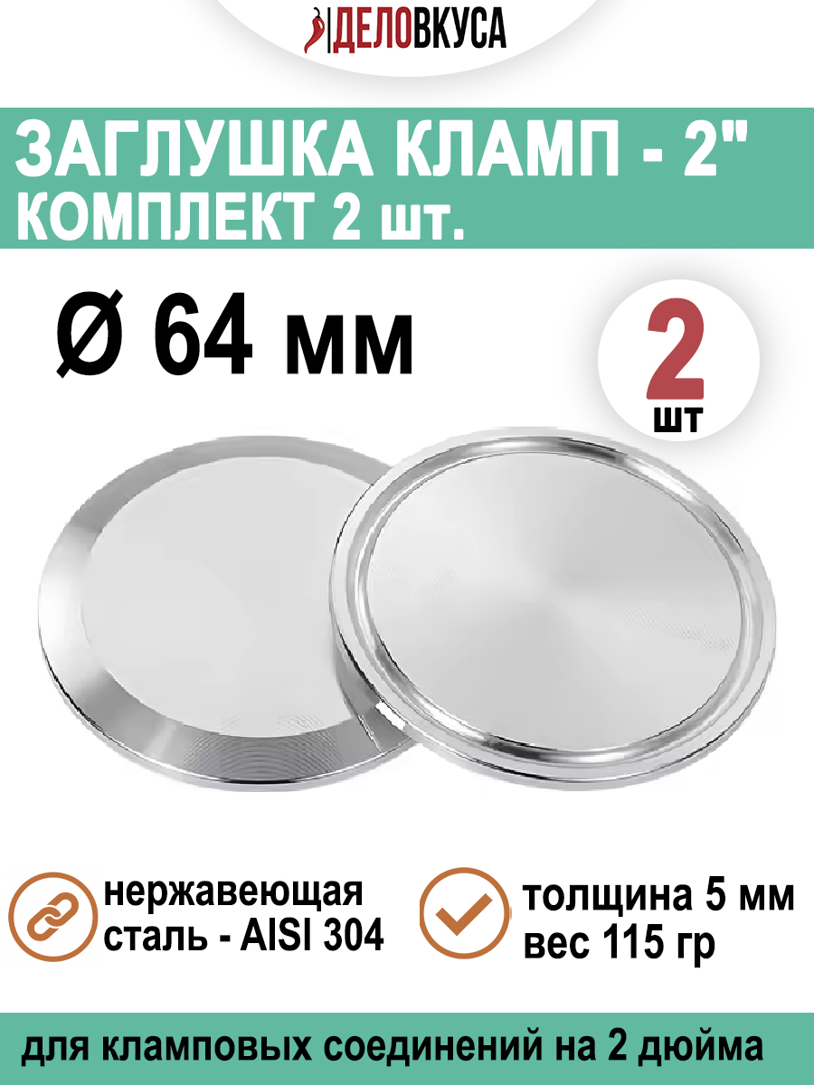 Заглушкаподкламп2дюйма.Комплект2шт.