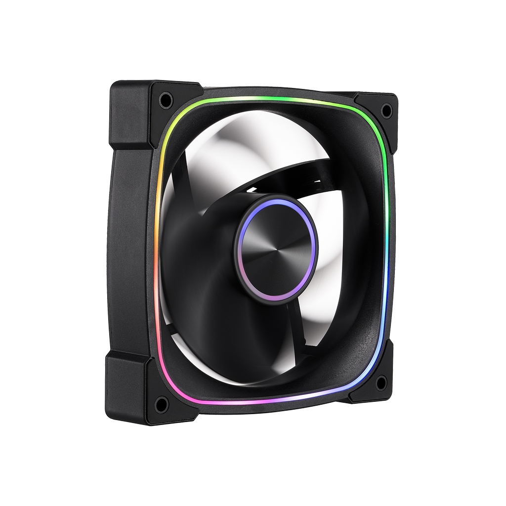 Вентилятордлякорпуса1STPLAYERFN7Black/120mmARGB3pin5VPWM4pin12V600-1800rpm39.4cfm28.95dBA