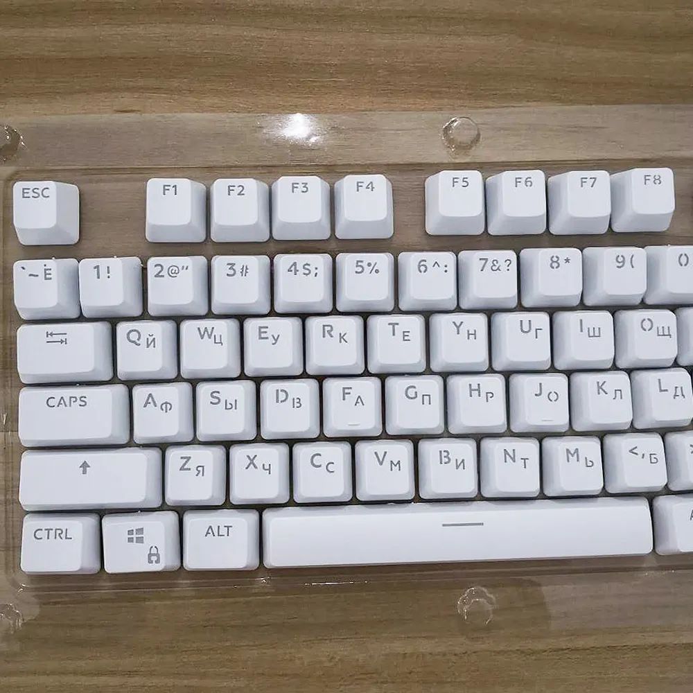 ПрозрачныерусскиеклавишиCherryMX,Белый