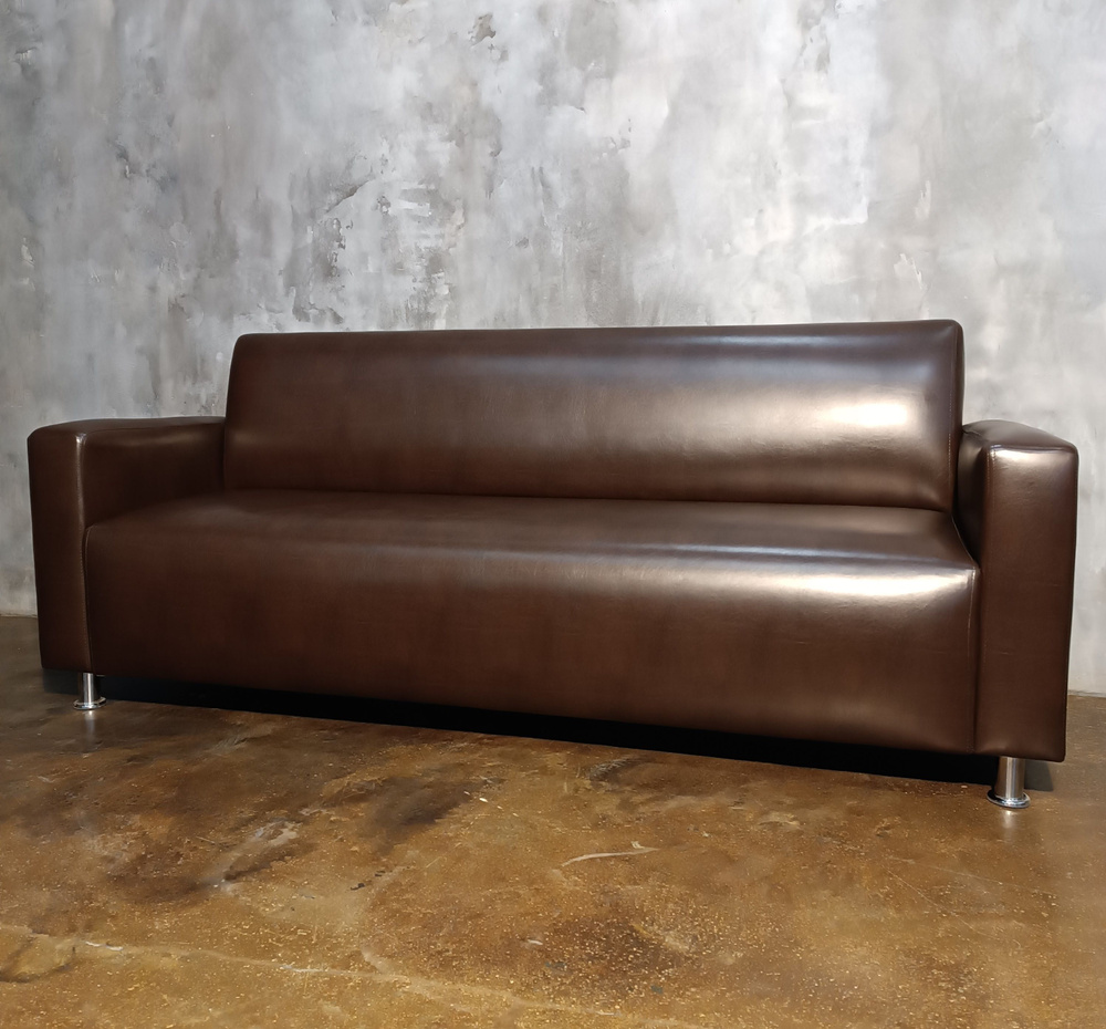 RONUM Прямой диван, механизм Нераскладной, 200х67х82 см,темно-коричневый  #1