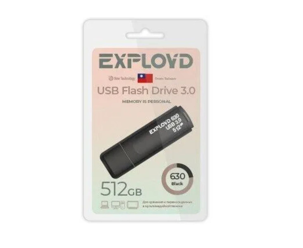 BBK USB-флеш-накопитель EX-512GB-630-BLACK 512 ГБ, черный #1