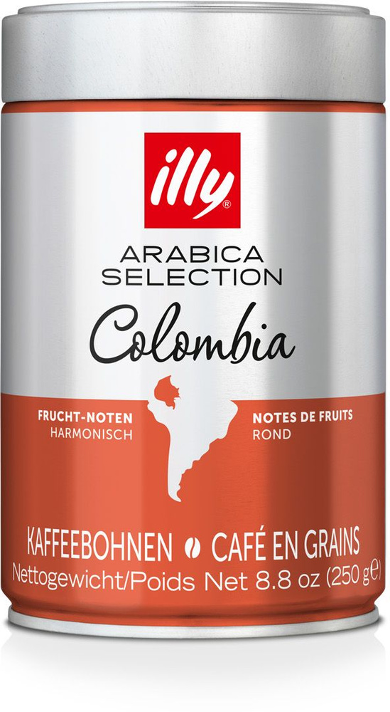 Кофе в зернах illy Arabica Selection, Колумбия, банка 250 г (арабика 100%, Италия)  #1