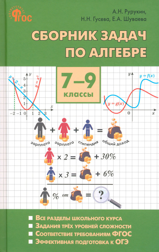 Алгебра. 7-9 классы. Сборник задач. ФГОС | Гусева Наталья Николаевна, Рурукин Александр Николаевич  #1