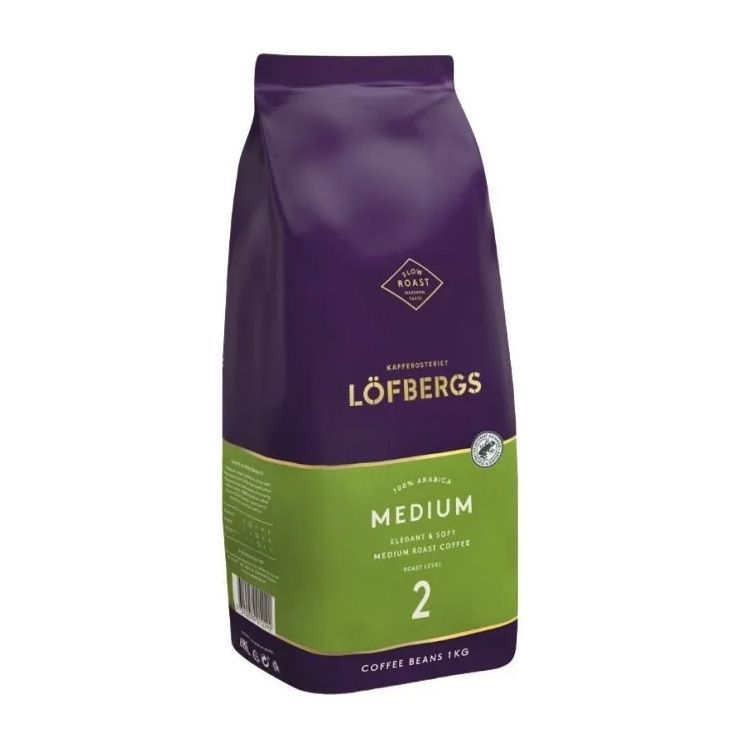 Кофе в зернах арабика Lofbergs Medium Roast (Обжарка 2), 1 кг. Швеция  #1