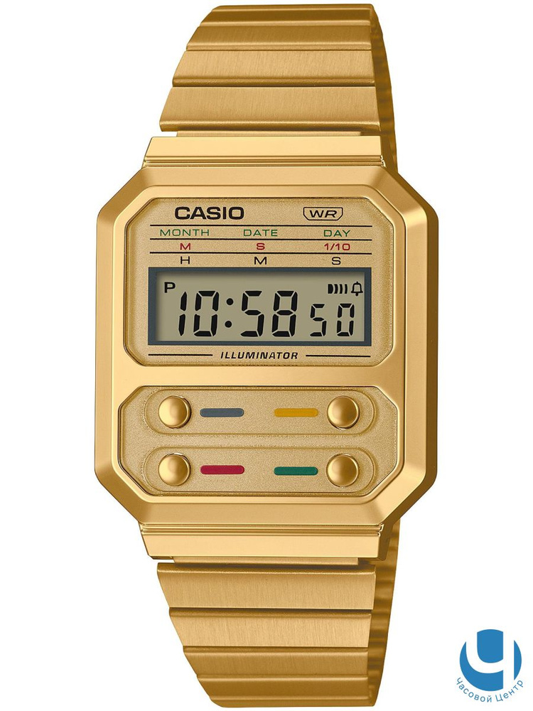 Японские наручные часы Casio Vintage A100WEG-9A #1