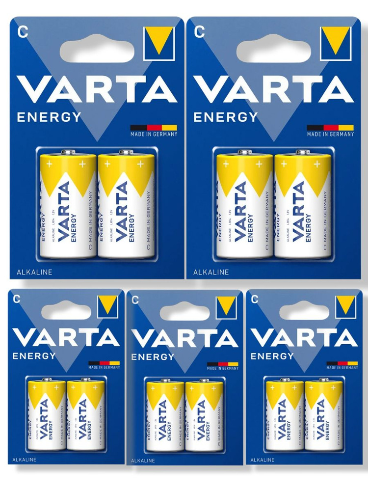 Батарейки VARTA ENERGY C / LR14 / R14, тип C, 1,5v, щелочные, 10 шт #1