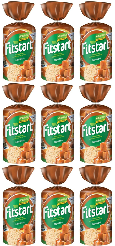 Fitstart Хлебцы рисовые Карамель, 100 гр, 9 шт #1