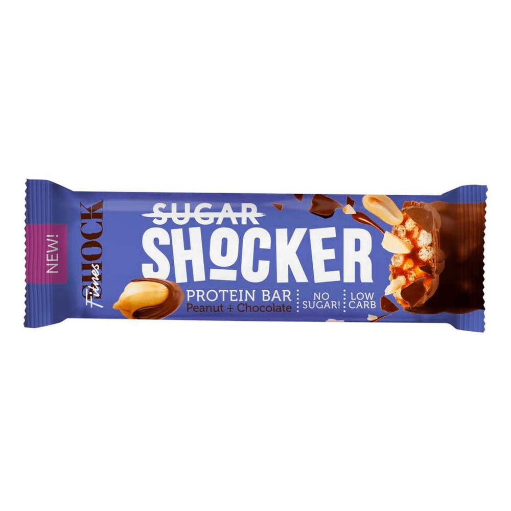 Батончик FitnesShock Shaker протеиновый шоколадный с арахисом 35 г (2шт)  #1