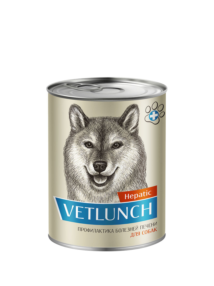 Влажный корм для собак Vetlunch Hepatic профилактика болезней печени консервы 6шт. * 340гр.  #1