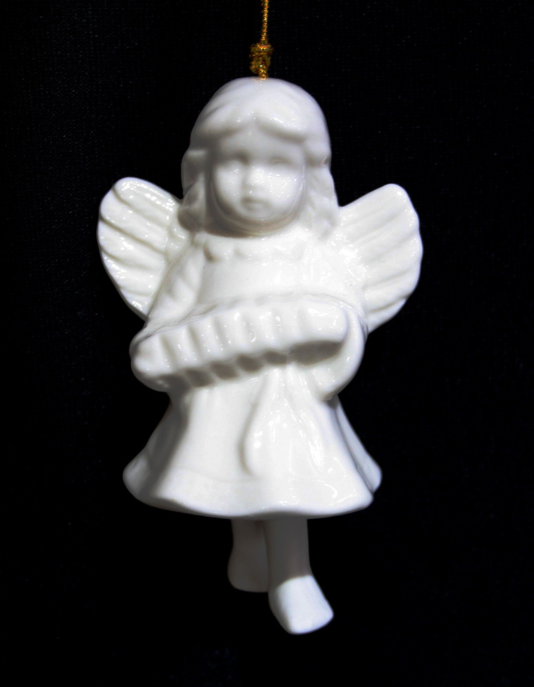 Колокольчик керамический, Ангел с гармошкой #1