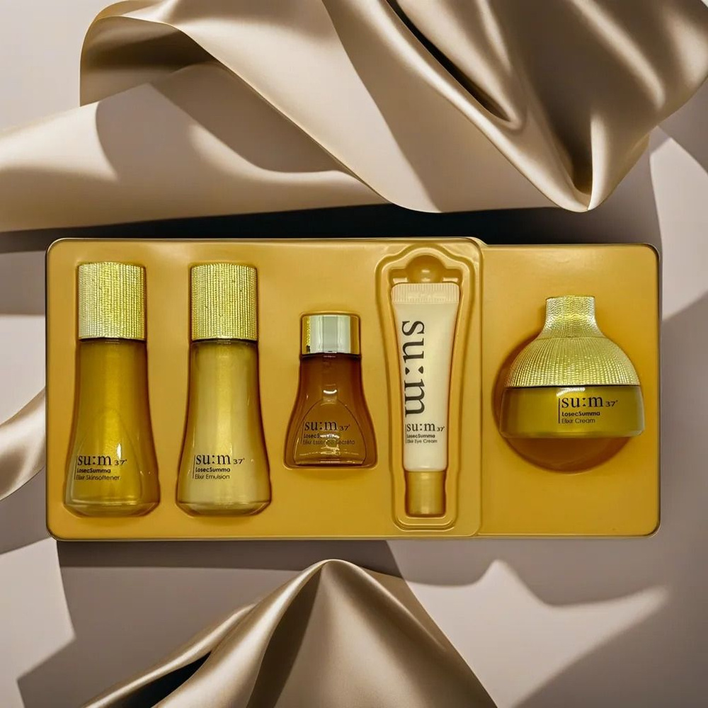 SUM37 ELIXIR Gift Set 5 pcs /Подарочный набор антивозрастных миниатюр по уходу за кожей лица 5 шт. Южная #1