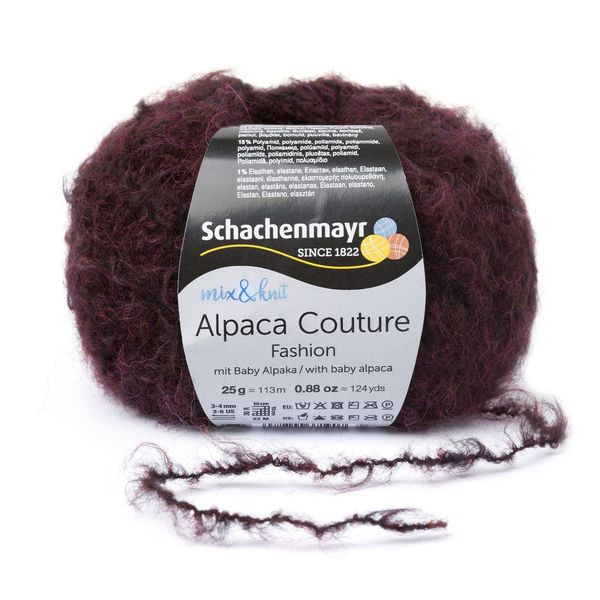 Пряжа для вязания Schachenmayr Alpaca Couture (00032 Burgund) 1 моток 25г/113м #1