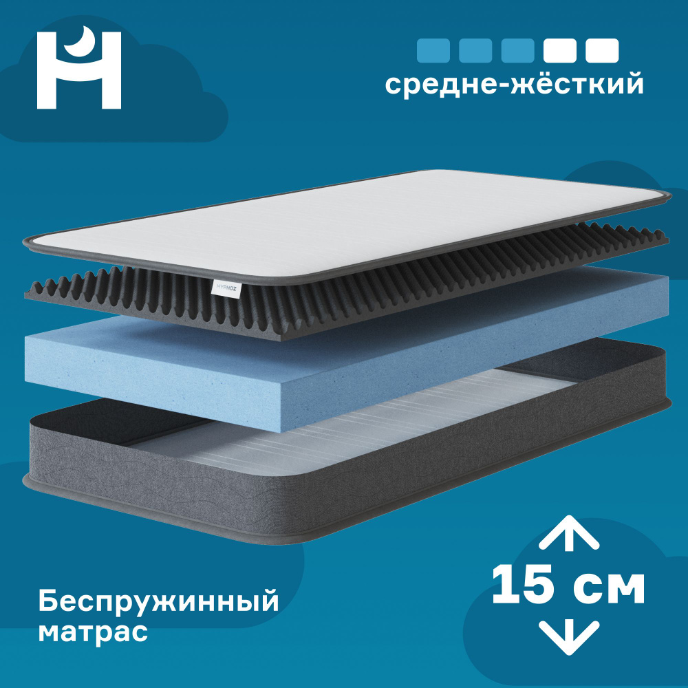 HYPNOZ Матрас  Kids Foam Coal, Беспружинный, 70х160 см #1