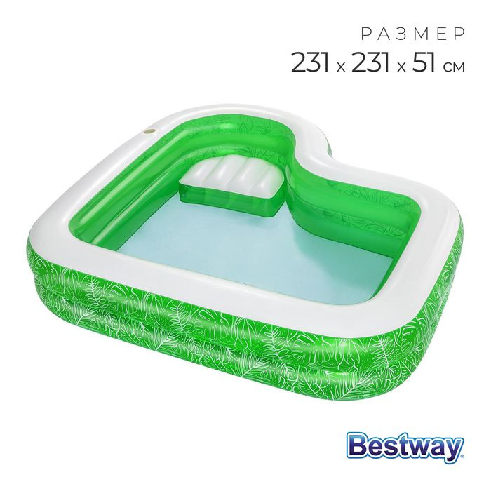 Бассейн надувной семейный, 231 x 231 x 51 см, 54336 Bestway #1