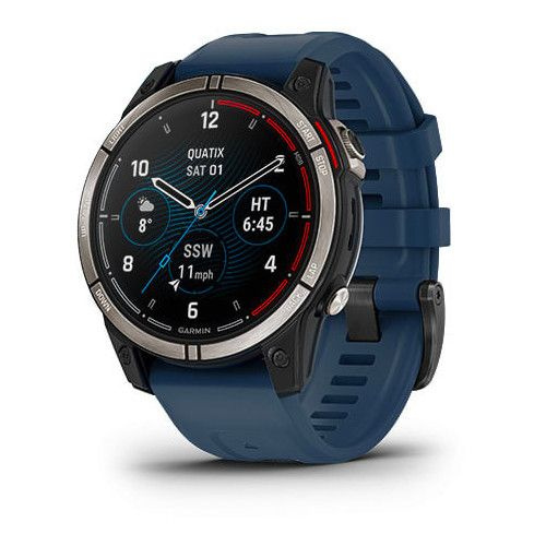 Часы Garmin QUATIX 7 PRO AMOLED, сапфировое стекло, титановый, темно-синий ремешок (010-02803-81)  #1