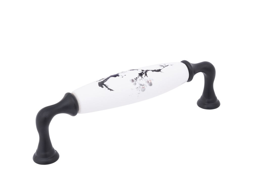 Ручка-скоба мебельная Casalingo ЦАМ 128 мм цвет матовый черный  #1