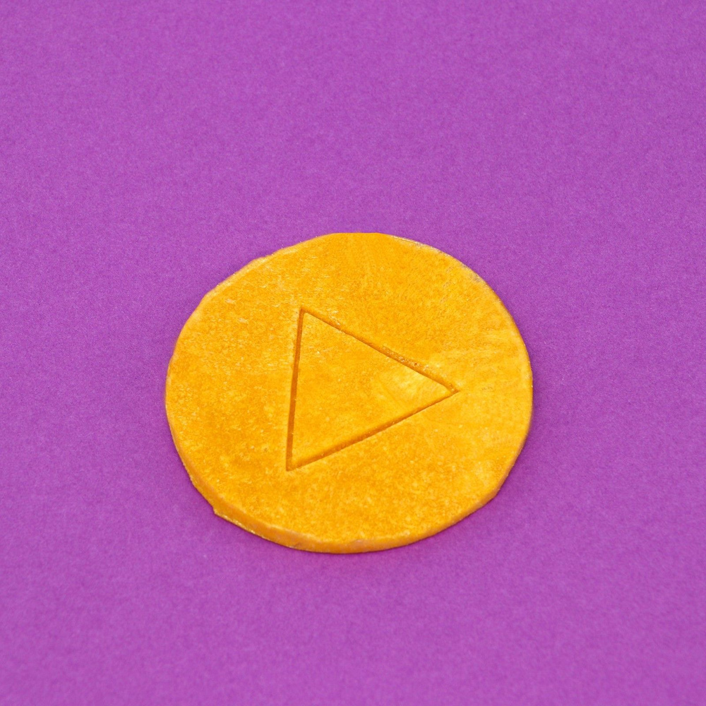 Леденцовая карамель "Сахарные соты", треугольник из игры в кальмара, дыня  #1