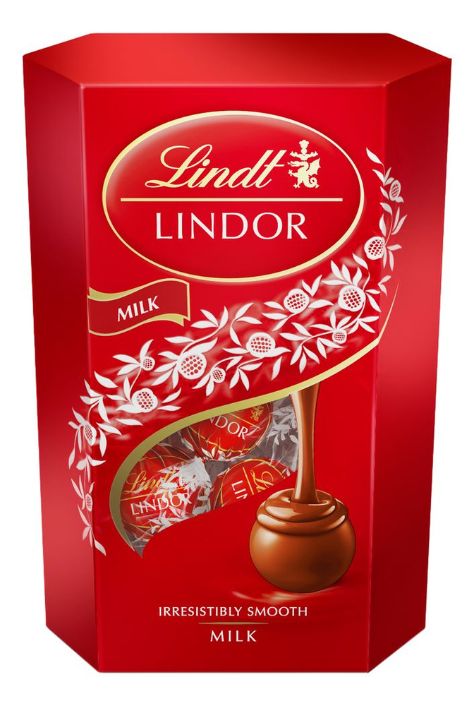 Набор конфет Lindt Lindor молочный шоколад с начинкой, 200г #1