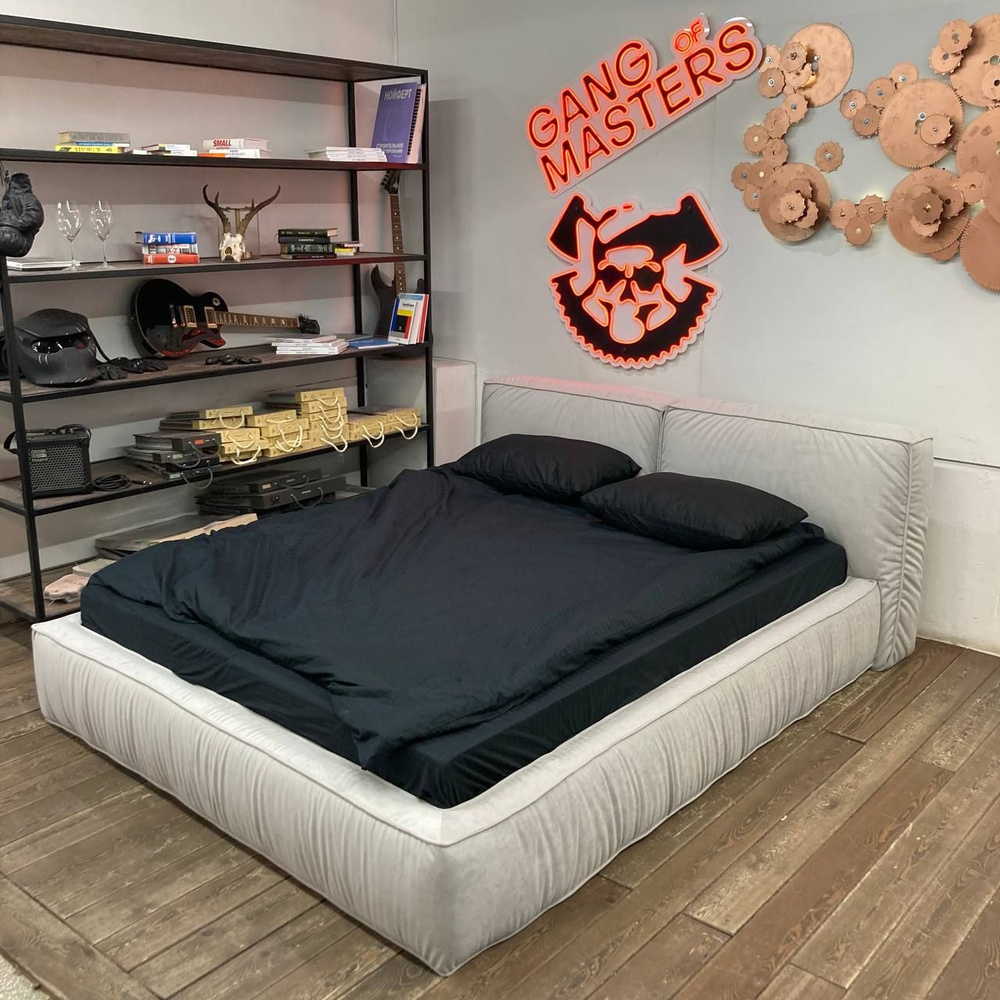 Банда Мастеров Двуспальная кровать, Кровать Онда с подъемным механизмом, 180х200 см  #1