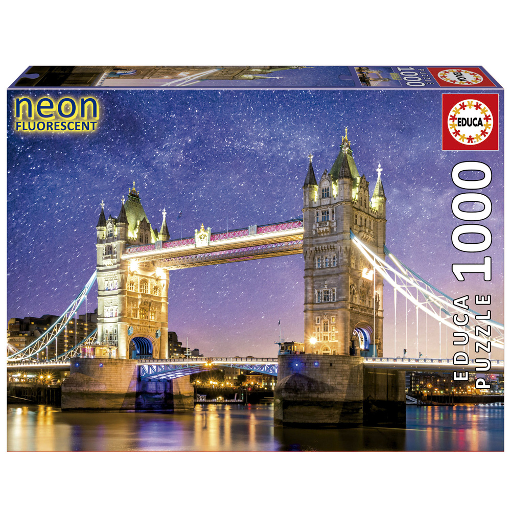 Пазл неоновый 1000 элементов Тауэрский мост Лондон #1