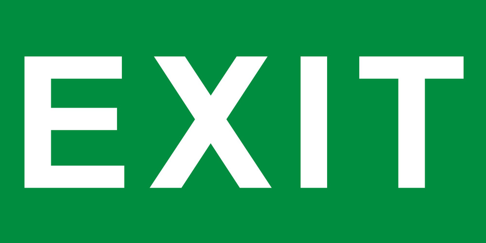 Наклейка "EXIT" 100х200мм (3шт. в упаковке) #1