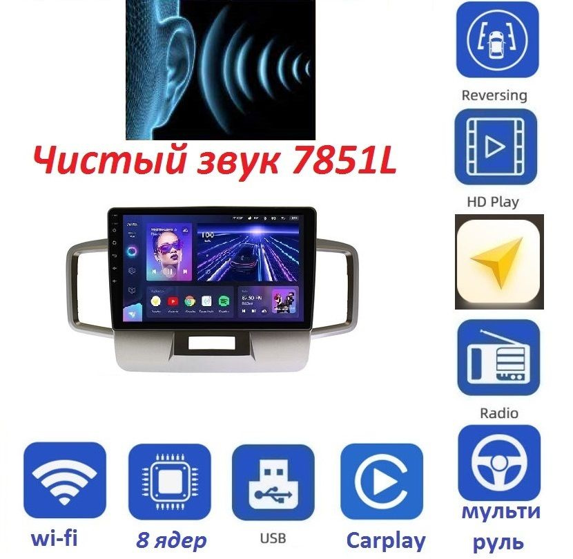 Автомагнитола ToysCC3 Original Honda Freed 2008 - 2016 2+32 ГБ Android 13 WI-FI Блютус Радио Видео Громкая #1