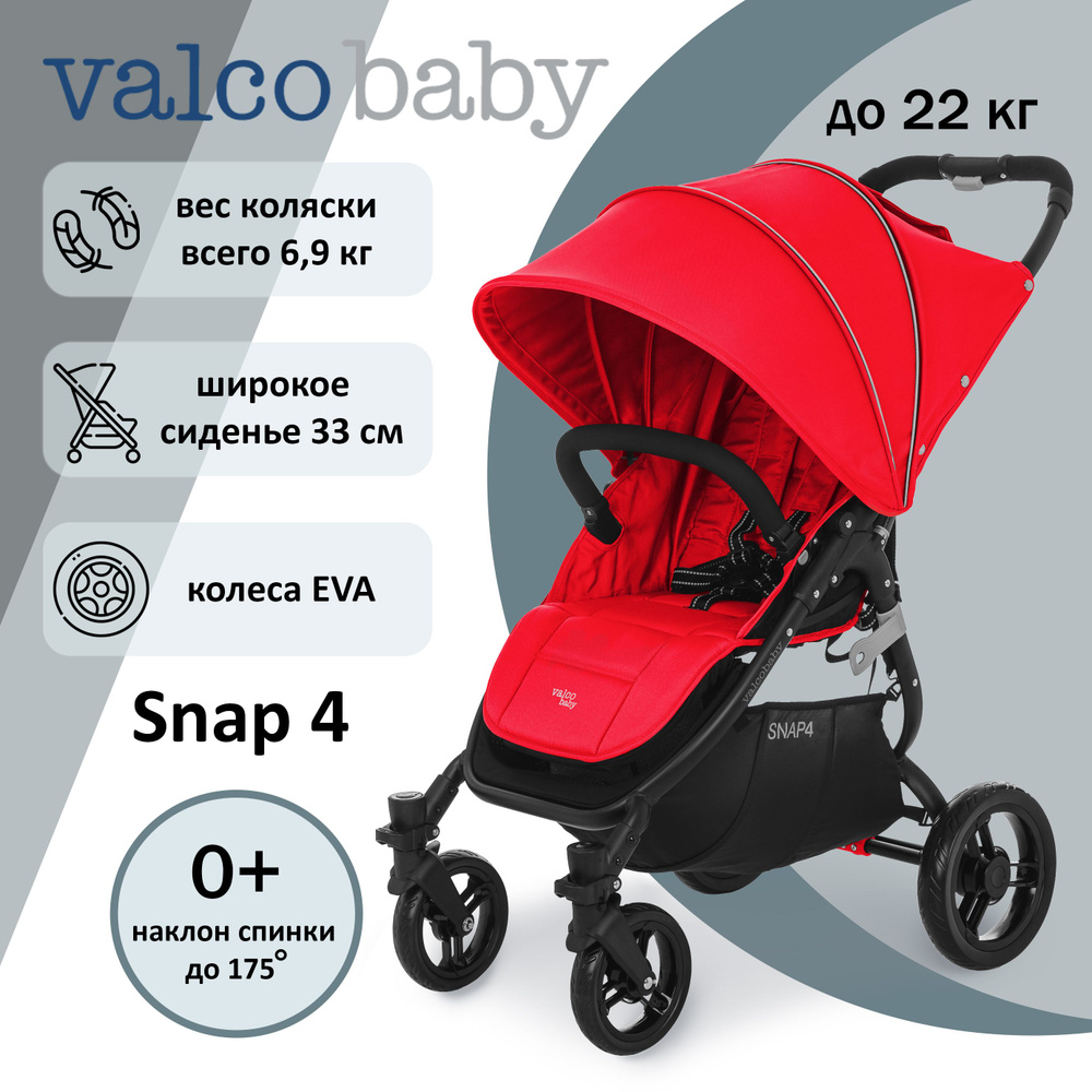 Коляска прогулочная детская Valco Baby Snap 4, цвет: Fire Red #1