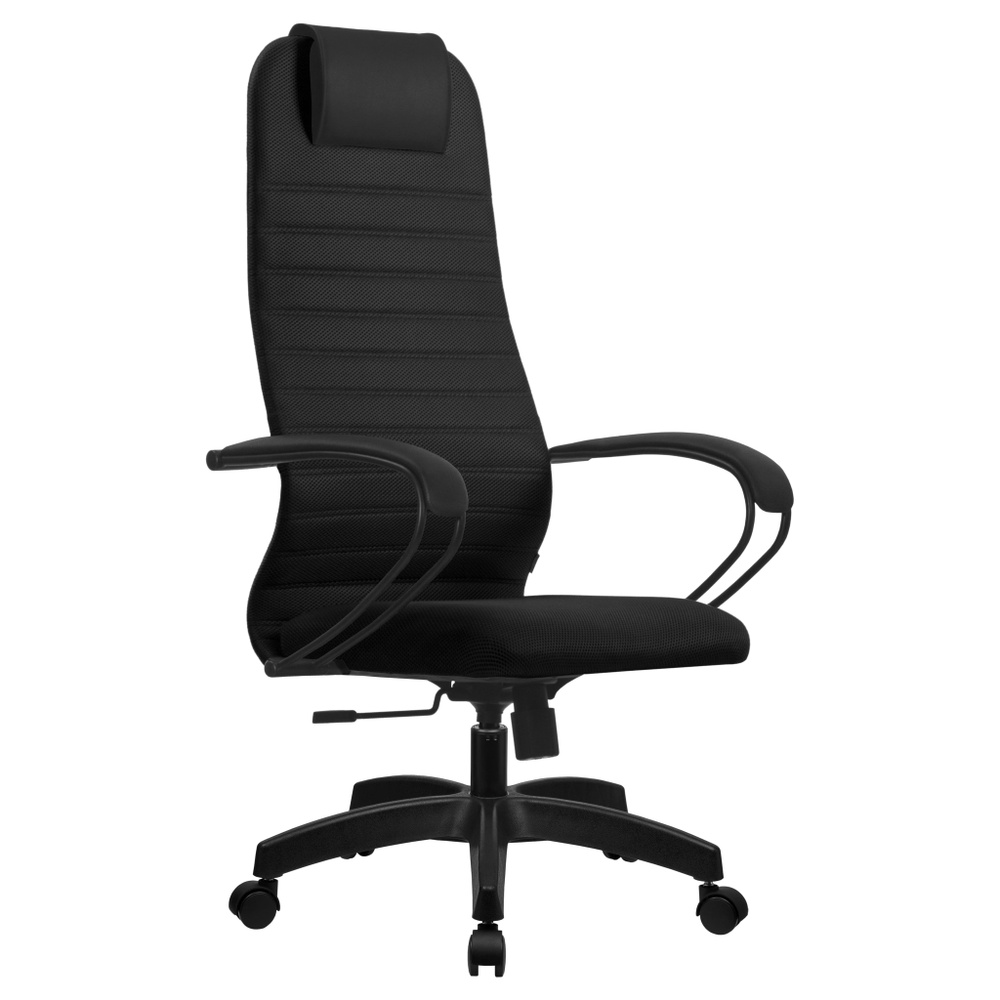 Метта Офисное кресло Офисное кресло компьютерное METTA SU-B-10 ткань, черный, черный ткань  #1