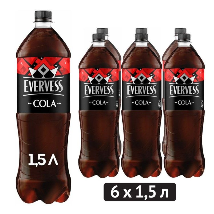 Газированный напиток Evervess Cola, 6 шт х 1,5 л #1
