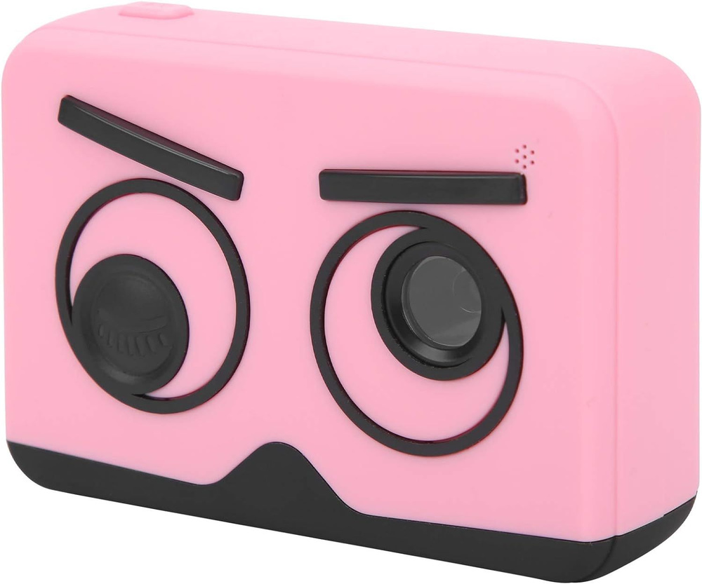 Компактная детская фотокамера с глазами, розовая #1
