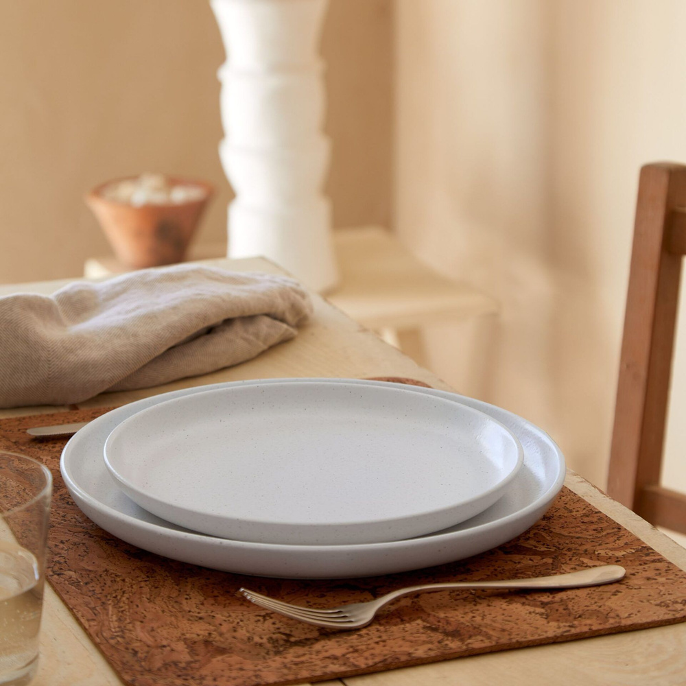 Блюдо, тарелка большая, круглая, кремовый цвет Costa Nova by Casafina "Salt" 1 шт., 27.5Х2.8 см. Ударопрочная, #1