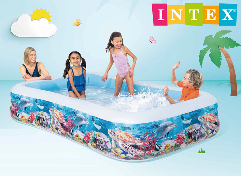 58485 Бассейн 305 х 183 х 56 см Intex Swim Center Tropical Reef Family Pool #1