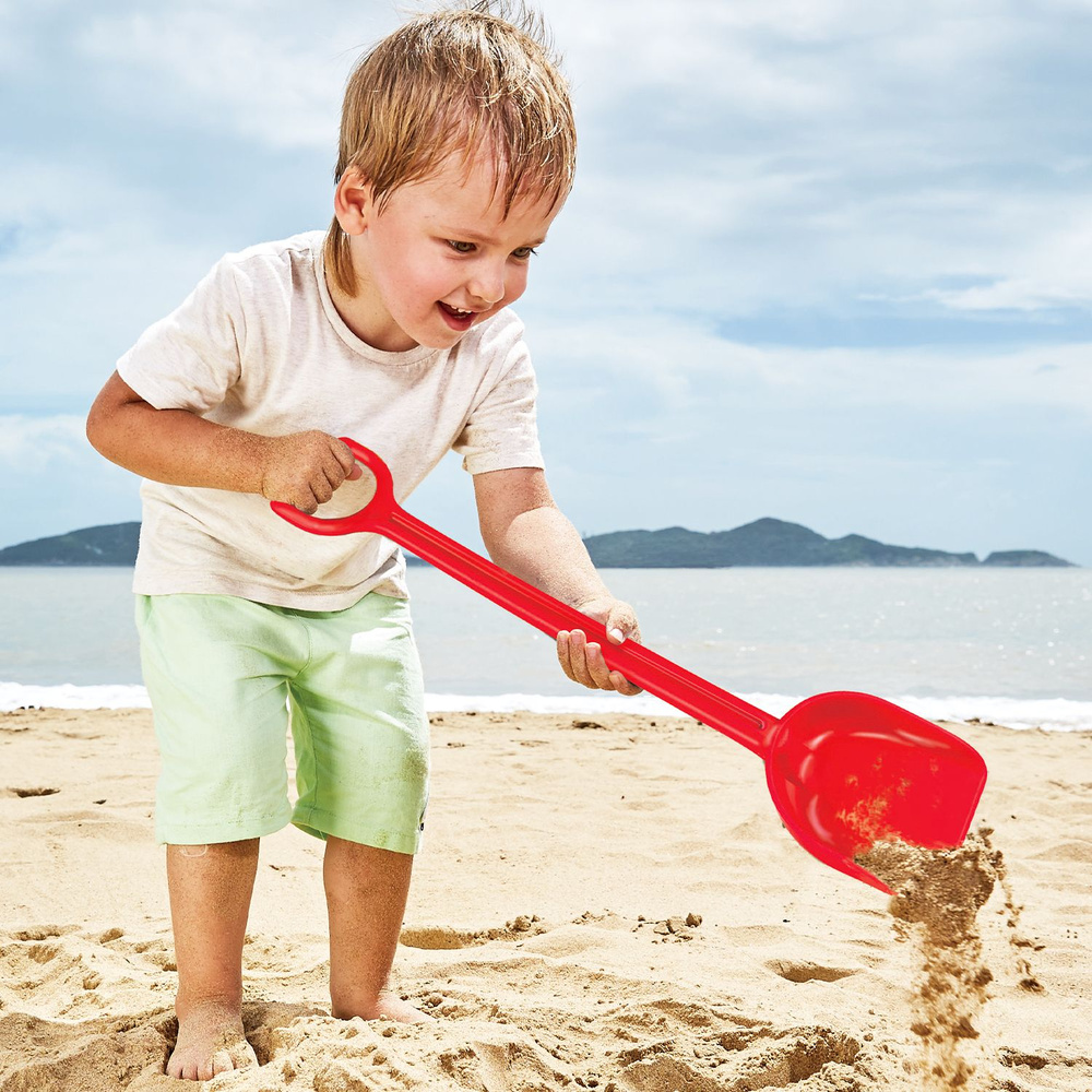 Игрушка для игры на пляже, детская лопата для песка, красная, 40 см.  #1