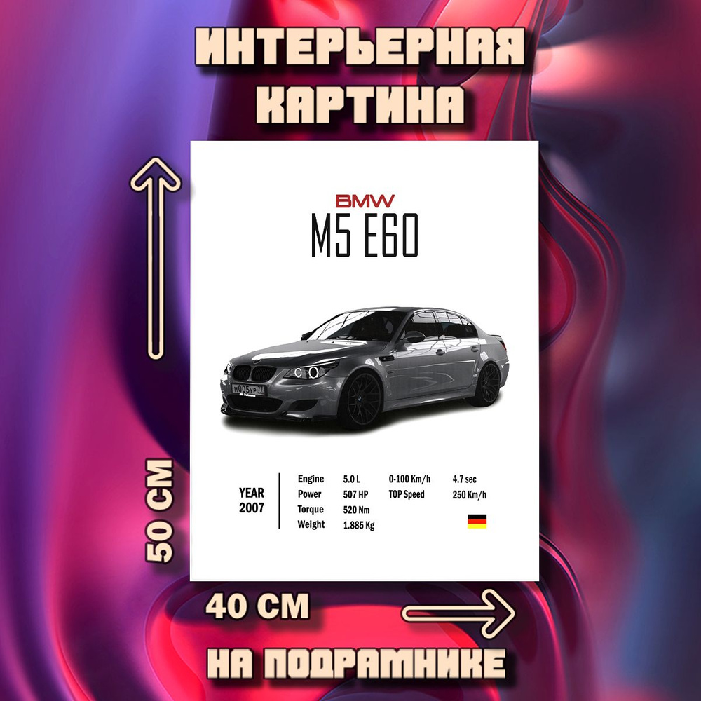 Картина на стену BMW m5 e60 #1