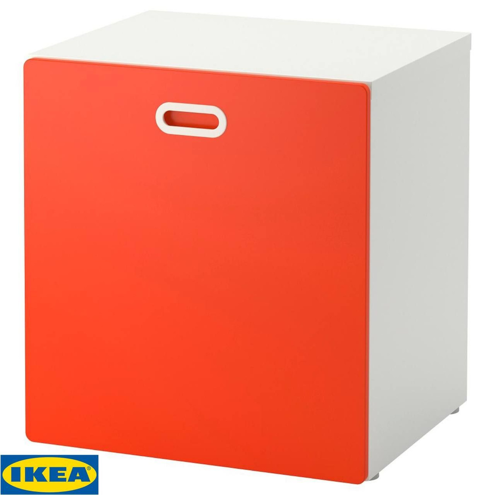 Тумба для игрушек IKEA STUVA СТУВА ФРИТИДС, на колесиках, белый/красный 60x50x64 см  #1