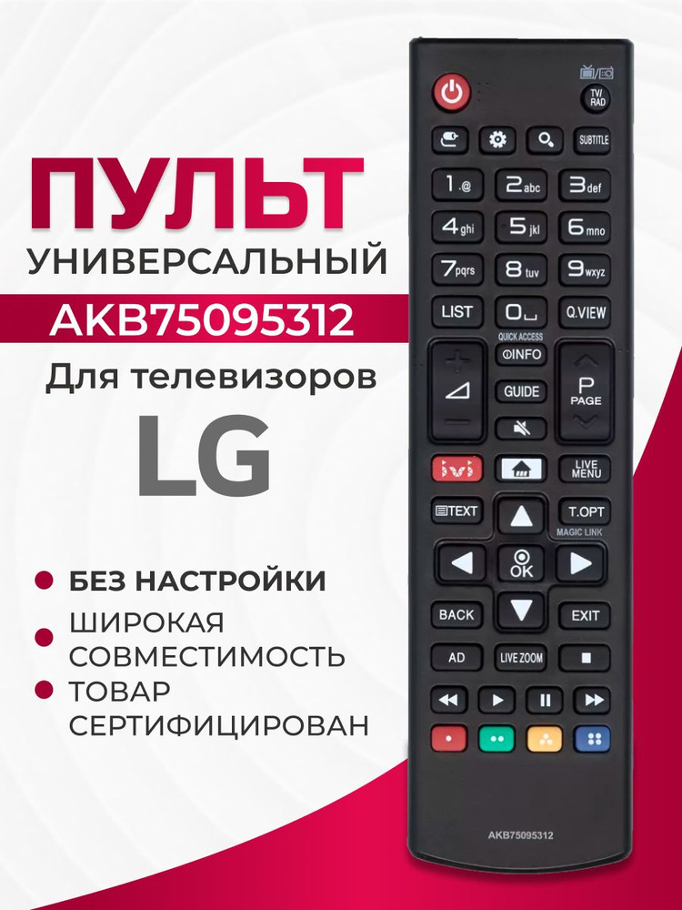 Пульт д/у для телевизоров Nice Device AKB75095312 #1