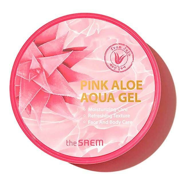 Гель для лица и тела универсальный Pink Aloe Aqua Gel_CN23, Saem, 300 мл  #1