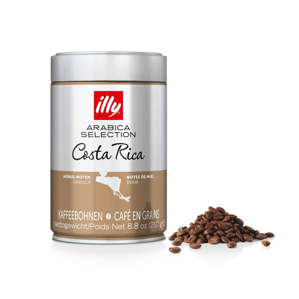 Кофе в зернах illy Arabica Selection, Коста-Рика, банка 250 г (арабика 100%, Италия)  #1